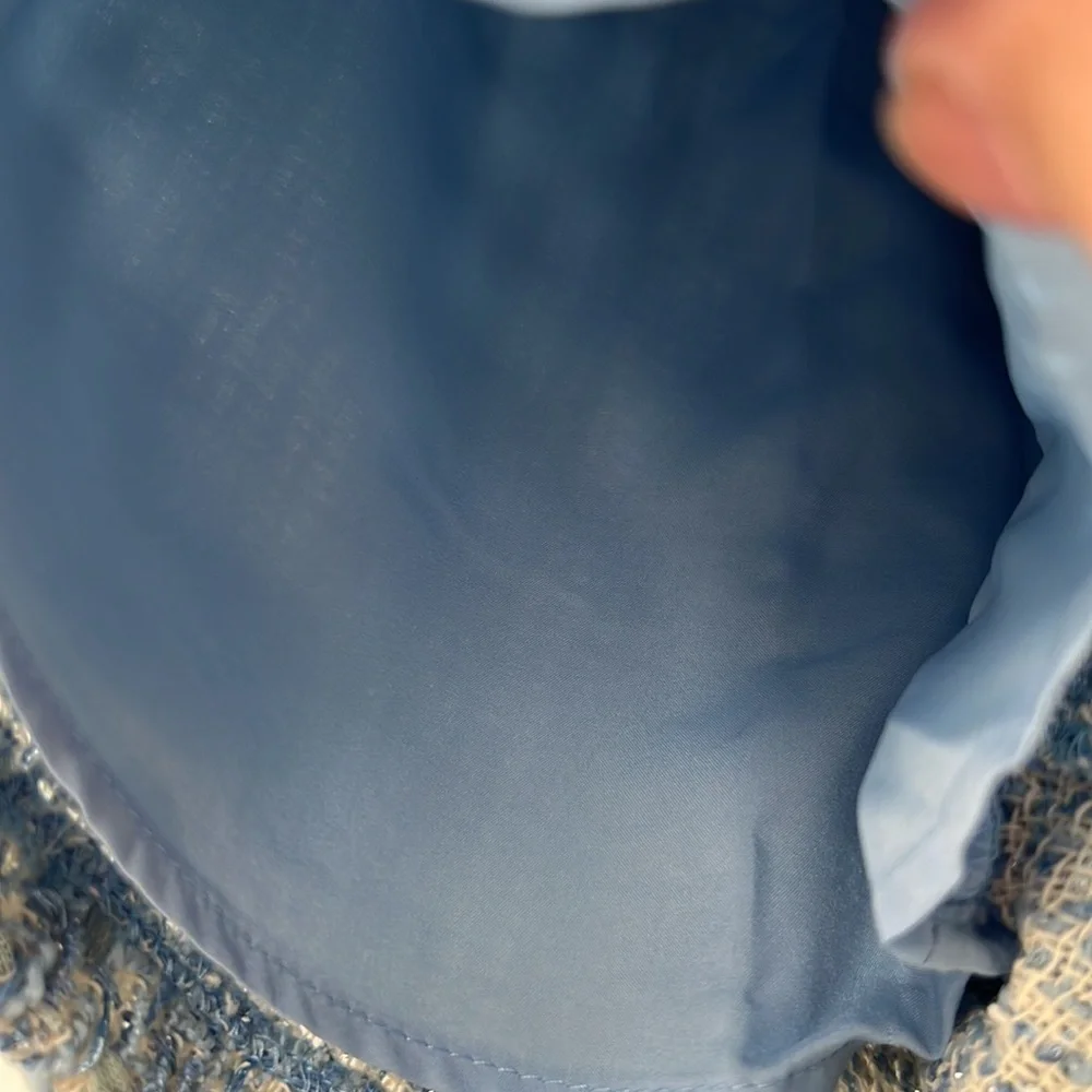 🆕 Generation Love Faye Tweed Knit Shorts Light Blue Multi With Pockets - Picture 10 of 13